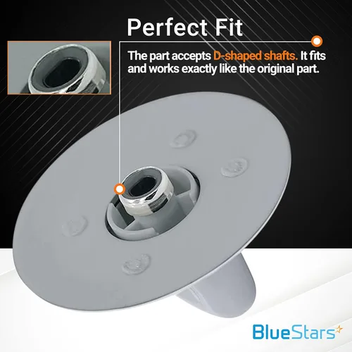 Vista 6 de WE1M964 - Pomo de control del temporizador de secadora con anillo de metal de BlueStars – Compatible con secadores GE – Reemplaza 1811122 AP4980845
