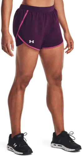 Vista 7 de Under Armour Women's Fly by 2.0 Running Shorts (027) negro / azul glaciar / reflectante