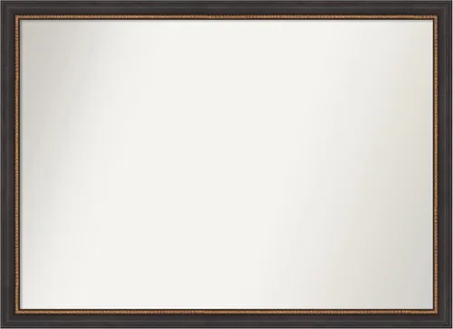 Vista 204 de Amanti Art Espejo de baño negro para sobre el fregadero, 23 x 23 pulgadas, espejo cuadrado negro Ashton, marco de madera tradicional mediano, se