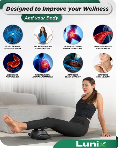 Vista 8 de Lunix Masajeador LX26 FSA para piernas y cuerpo completo, masajeador de vibración de mano para aliviar el estrés, relajación y comodidad muscular
