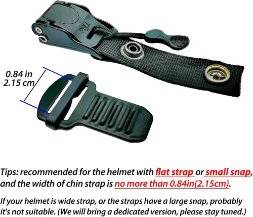 Vista 7 de Helmet Quick Release Buckle Kit, Metal Helmet Chin Strap Adapter, Compatible with Classic D-Rings Helmet