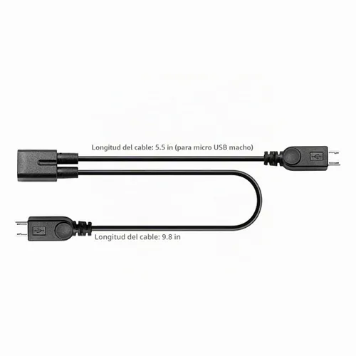 Vista 3 de chenyang Cable divisor micro USB 1 a 2 Y, cable de extensión de carga micro USB 1 a 2 soporta cargar dos dispositivos al mismo tiempo