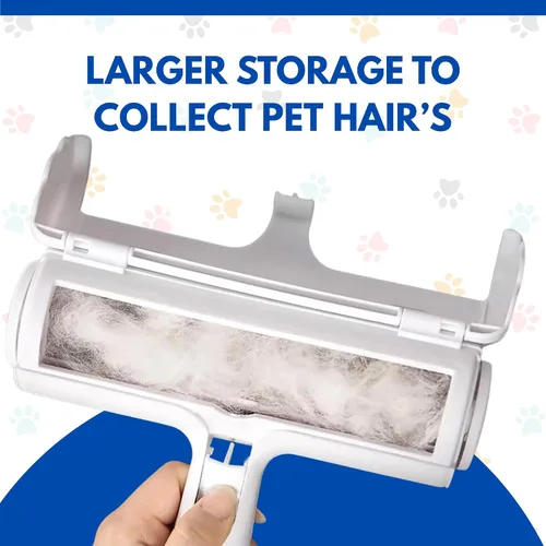 Vista 5 de Rodillo removedor de pelo reutilizable para mascotas, removedor de pelo de perros y gatos para muebles, sofá, alfombra, ropa, herramienta
