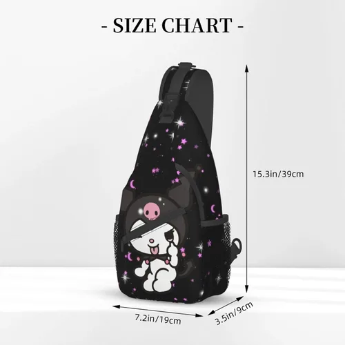 Vista 3 de Bolso casual para el pecho, bolso cruzado de dibujos animados, bolso de hombro kawaii para ciclismo, deportes, senderismo