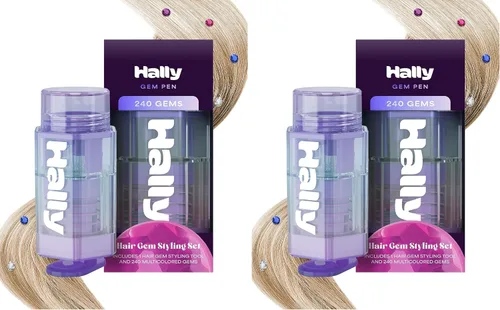 Vista 8 de Hally Hair Juego de Recambio de Bolígrafo de Gemas - Incluye 180 Pegatinas de Gemas Adhesivas Multicolor Joyas para el Cabello - Accesorios Clásico