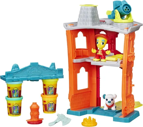 Vista 2 de Play-Doh Town Firehouse, Casa de juguete