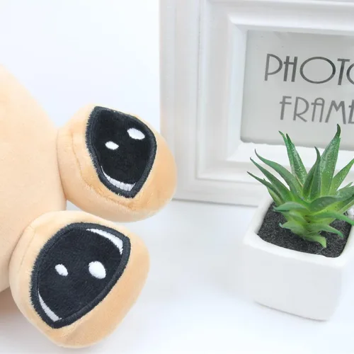 Vista 4 de BULINGNA Lindo peluche de Pou de dibujos animados, juguete de peluche de Alien Pou, regalo de cumpleaños para niños y adultos
