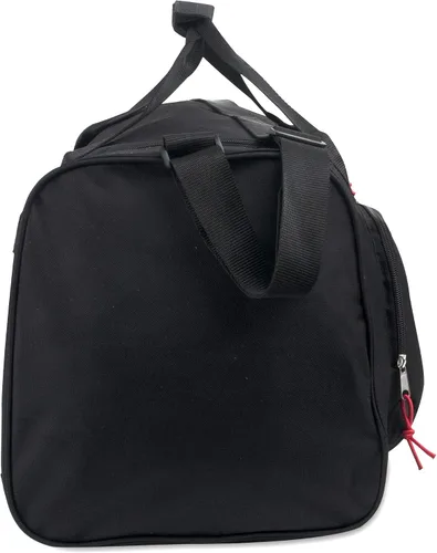 Vista 4 de Bolsas de lona ligeras para hombres y mujeres para viajes, el gimnasio y como bolsa de equipo deportivo organizador, Negro 2