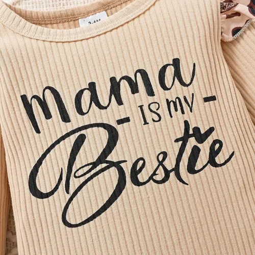 Vista 4 de CETEPY Ropa de bebé niña recién nacida manga larga con volantes mameluco pantalones cortos pantalones de leporad diadema trajes para bebés
