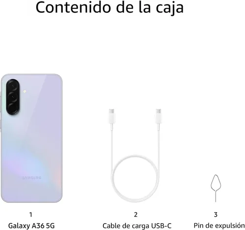 Vista 12 de Samsung Galaxy A36 5G Serie A, teléfono inteligente Android desbloqueado de 128 GB, pantalla AMOLED, diseño resistente, conectividad 5G, rendimiento