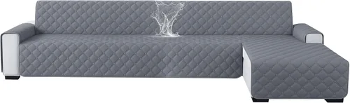 Vista 31 de XINEAGE Fundas 100% impermeables para sofá modular en forma de L, reversible, lavable, con botones de chaise plum flower, protector de muebles