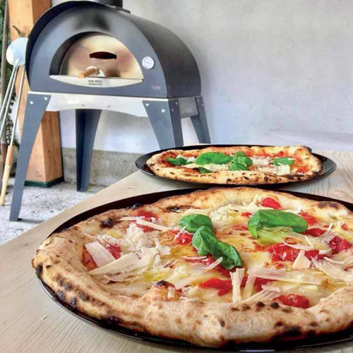 Vista 4 de ALFA Ciao M - Horno de pizza de leña para encimera de 27 pulgadas (FXCM-LGRI-T), gris plateado
