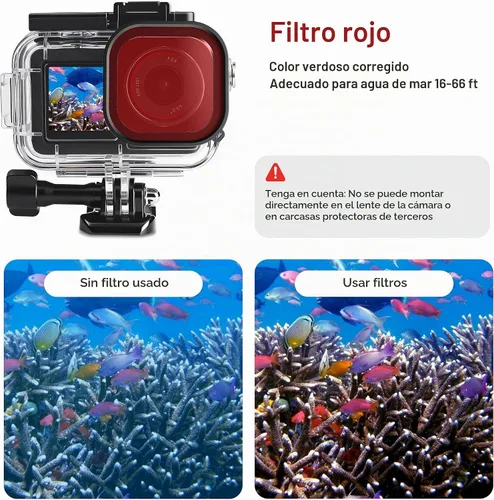 Vista 5 de Kit de filtro de buceo FitStill para DJI OSMO Action 5 Pro/4/3