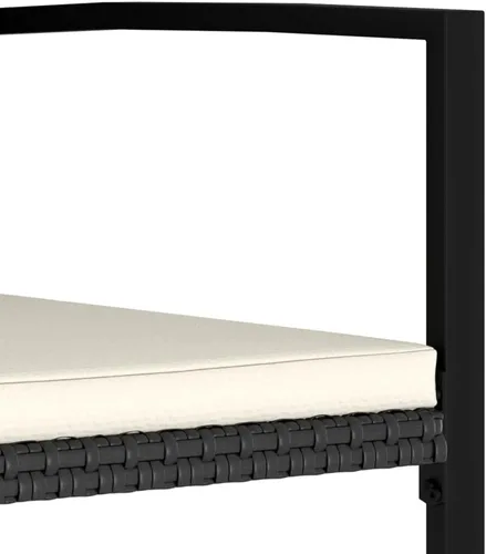 Vista 3 de vidaXL Sillas de comedor modernas, 2 piezas, silla de comedor de ratán para patio con cojín, silla de comedor de mimbre al aire libre para jardín