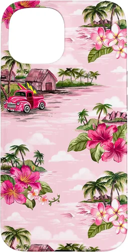 Vista 6 de Funda para iPhone 11 Tropical Hibiscus Island Palm Tree Rockabilly Surfer Beach