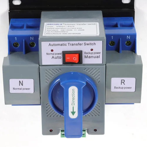 Vista 6 de Interruptor de transferencia automática de doble potencia, interruptor de cambio de generador de energía dual 63A 2P, interruptor comercial de 110 V
