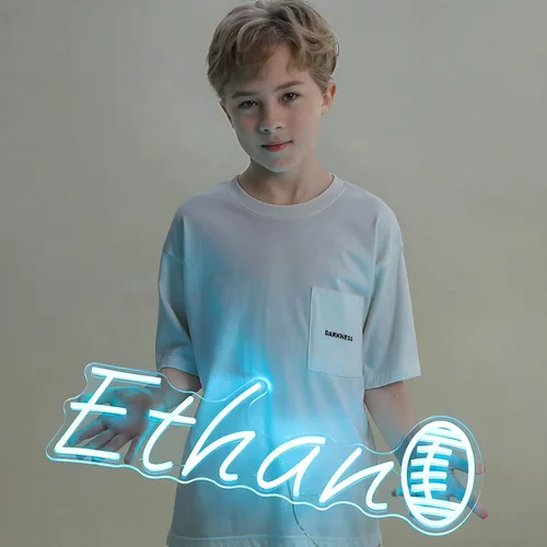 Vista 7 de Letreros de neón personalizados, letrero de neón LED personalizable para decoración de pared, letrero de nombre de neón personalizado para regalos