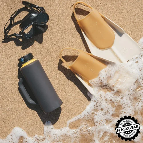 Vista 7 de Grab & Go Handle - Funda de silicona compatible con Hydro Flask, ThermoFlask, Takeya, Simple Modern y otras botellas de agua aisladas de 40 onzas