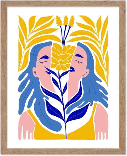 Vista 56 de Poster Master Póster de gato – Estampado floral retro – Arte de flores – Arte colorido de gato – Arte bohemio chic – Arte abstracto genial – Arte