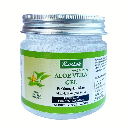 Vista 9 de Raslok Gel de Aloe Vera Puro Natural Orgánico para Hidratar la Piel Facial y Cuidado del Cabello (Pepino, 7.76 OZ)