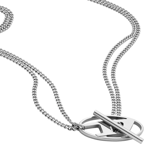 Vista 4 de Diesel Collar con colgante de acero inoxidable para hombre