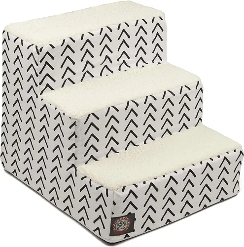 Vista 111 de Majestic Pet - Escaleras portátiles para mascotas suave escalón de espuma de sherpa escalones para perros y gatos rampa para cachorros