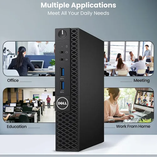 Vista 5 de Dell OptiPlex 3050 Tiny Computer Micro Tower PC, procesador Intel Core i5-6500T, RAM DDR4 de 16 GB, SSD NVMe de 512 GB, puerto de pantalla, HDMI