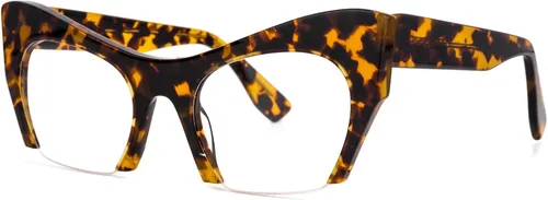 Vista 2 de Zeelool Elegantes lentes de bloqueo de luz azul semisin montura para mujer Kyle FP0099