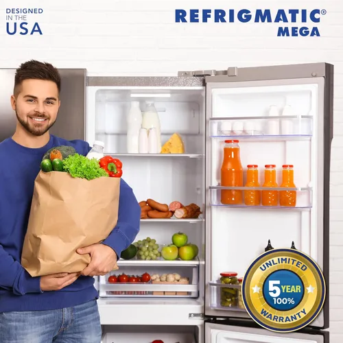 Vista 7 de Refrigmatic MEGA, protector electrónico de voltaje y sobretensiones 2 en 1 para refrigeradores de dos puertas de 27 pies cúbicos o más - 1005J