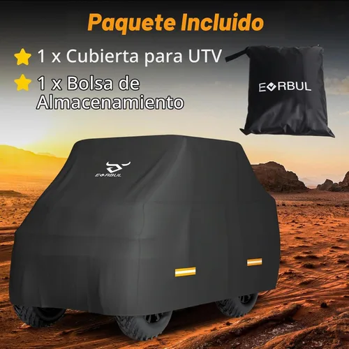 Vista 9 de EVRBUL Cubierta UTV de 126 pulgadas de largo x 69 pulgadas de ancho x 68 pulgadas de alto, impermeable, resistente, 420D, para exteriores