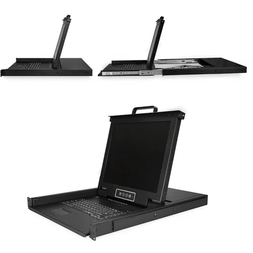 Vista 8 de StarTech Consola KVM LCD de 8 puertos de 1U y 17 pulgadas con cables de 6