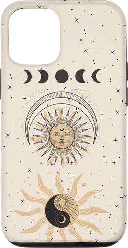 Vista 28 de Mystical Tarot Card Aesthetic Sun Moon Phases Yin Yang Space Case for iPhone 17