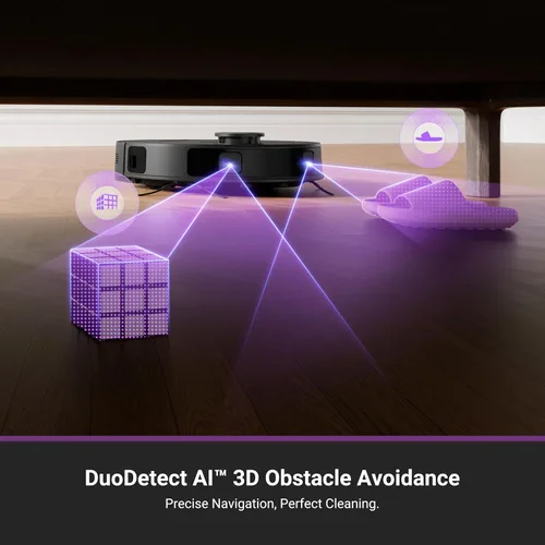 Vista 8 de Eureka Aspiradora robot E20 con estación de vaciado automático sin bolsa, combo robótico de aspiradora y trapeador, capacidad de 45 días, succión