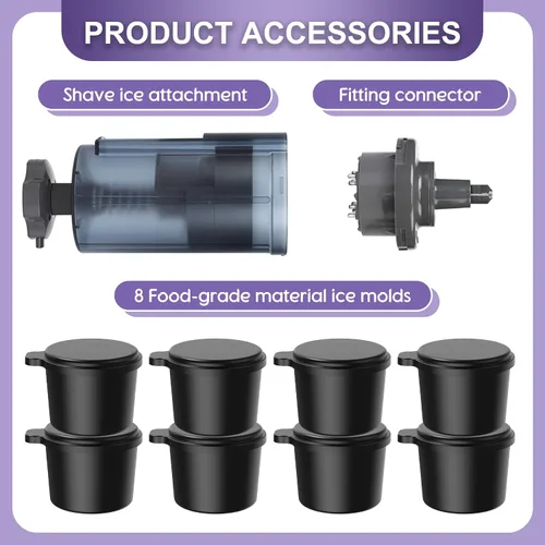 Vista 3 de Accesorio de hielo afeitado para batidoras de pie KitchenAid, 8 moldes, sustituye a KSMSIA