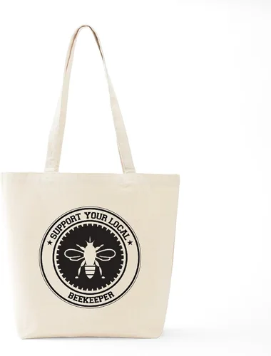 Vista 6 de CafePress Honey Bees Tote Bag Natural Canvas Tote Bag, Bolso de compras de tela