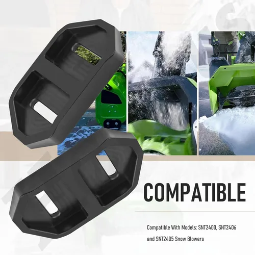 Vista 6 de AKS2400D 3130767001 - Juego de 2 quitanieves antideslizantes compatibles con EGO SNT2400, SNT2405 y SNT2406 2406 sopladores de nieve de 24 pulgadas