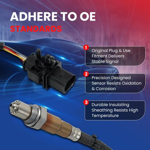 Vista 4 de MOCA 17025 Sensor de oxígeno ascendente compatible con 13-15 para Chevrolet Cruze 1.8L y 11-15 para Ford Fiesta 1.6L y 14-15 para Honda Accord 2.0L