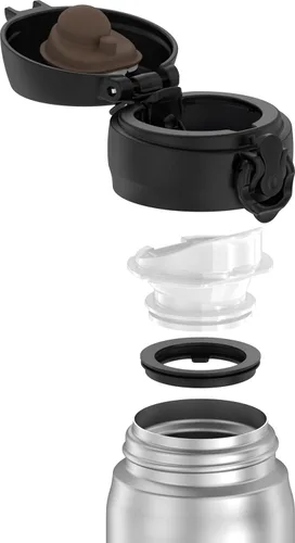 Vista 4 de THERMOS Botella de bebida directa de acero inoxidable de 16 onzas, acero inoxidable