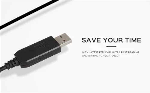 Vista 5 de Radioddity PC001 FTDI Cable de programación USB, Plug and Play, ultra
