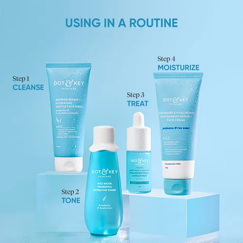 Vista 6 de Roti Ceramides & Hyaluronic Crema Facial Hidratante Con Probiótico y Agua de Arroz I Barrera Reparación Para Piel Seca, 3.53 oz (Paquete de 3)