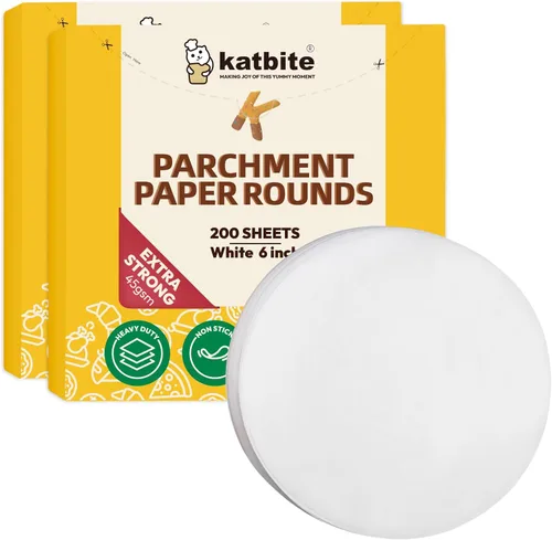 Vista 12 de Katbite - Rondas de papel pergamino de servicio pesado de 4 pulgadas, 200 piezas de rondas de papel pergamino para masas, uso para hornear pequeños