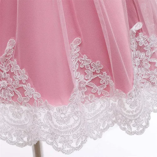Vista 6 de TTYAOVO Vestido de fiesta de princesa de flores para niñas de 1 a 5 años