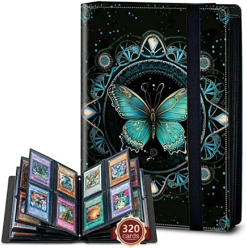 Vista 57 de Rossy Carpeta de tarjetas con 4 bolsillos, carpeta de tarjetas intercambiables, álbum de colección de tarjetas, para 160 tarjetas de carga lateral