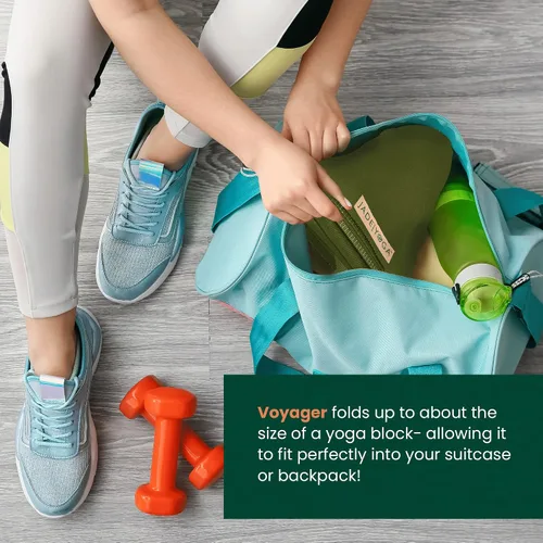 Vista 5 de JadeYoga Voyager Tapete de Yoga - Tapete de Yoga de Goma Ligero y Portátil - Tapete de Ejercicio Antideslizante para Mujeres y Hombres - Ideal