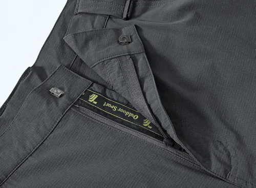Vista 5 de TBMPOY Pantalones de senderismo y montaña, ligeros, impermeables, con cinturón, secado rápido, para hombres
