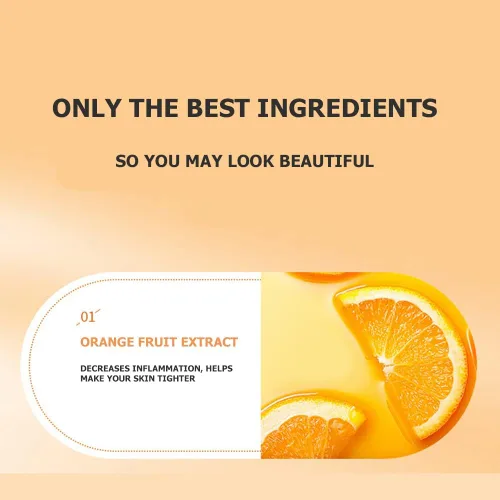 Vista 5 de BIOAQUA Vitamina C Hidratante Facial Esencia Crema Limpieza Facial Suavizar Piel Seca Grasa Reparación del Acné 1.76 oz 1.76oz