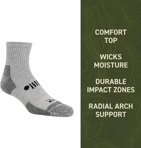 Vista 5 de Jeep Men's Classic Cotton Socks - 3 Pair Pack - Moisture Wicking and Cushioned Comfort