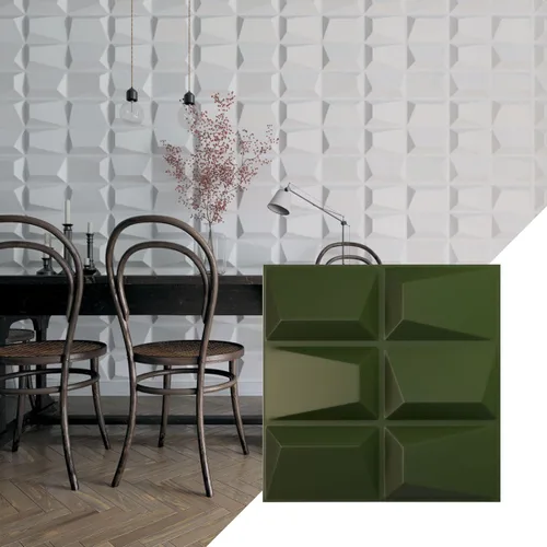 Vista 27 de Ekena Millwork WP20X20STWH 19 5/8 pulgadas de ancho x 19 5/8 pulgadas de alto Stratford EnduraWall Decorativo 3D Panel de pared cubre 2.67 pies