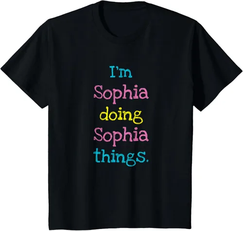 Vista 70 de Sophia - Camiseta con texto personalizado para niñas