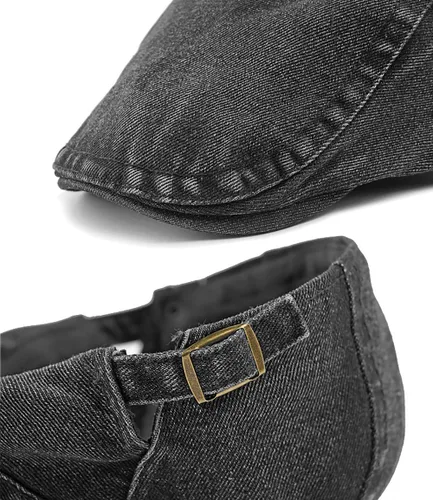 Vista 6 de Gorra de Newsboy para hombre, ajustable, plana, Ivy Gatsby, gorra de conducción de cabbie, transpirable, de algodón, gorra de golf
